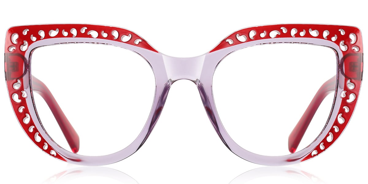 Geometric Reading Glasses pattern-red