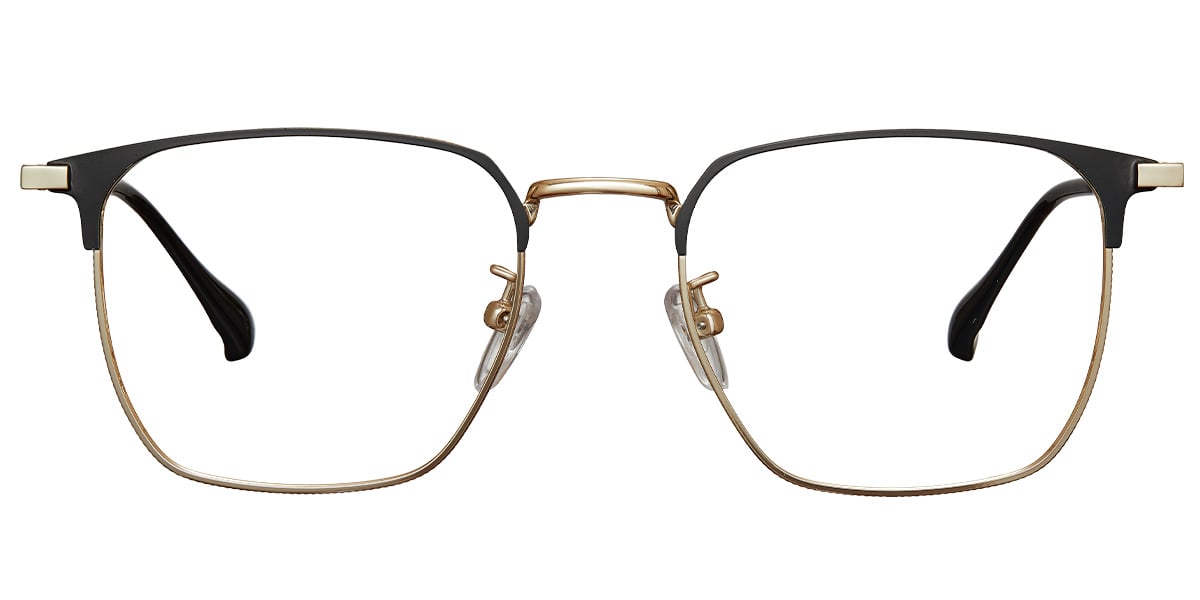 Square Reading Glasses black-gold