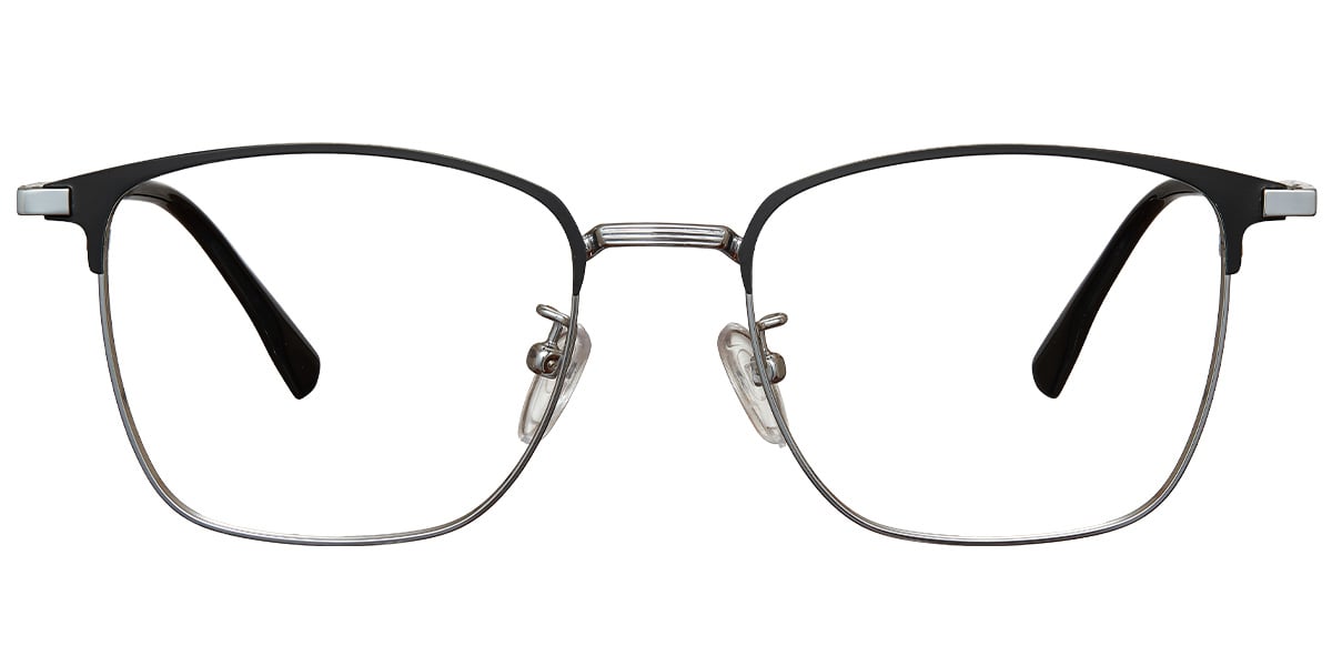 Square Reading Glasses black-silver