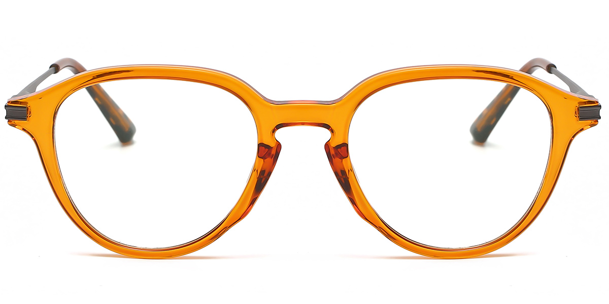 Oval Reading Glasses translucent-orange