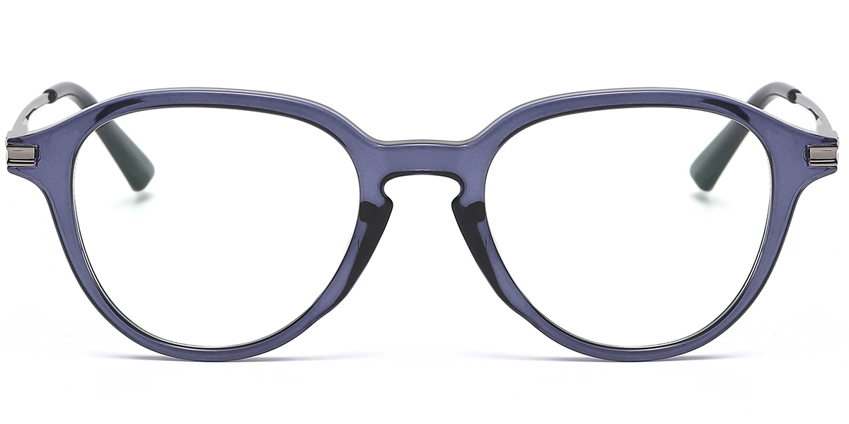 Oval Reading Glasses translucent-blue