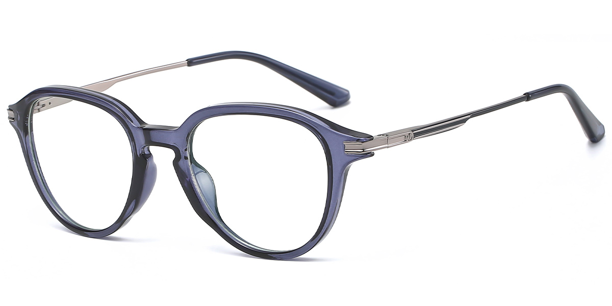 Oval Reading Glasses translucent-blue
