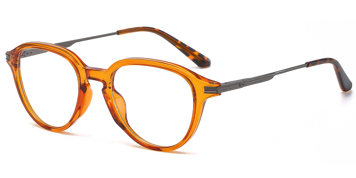 Oval Reading Glasses translucent-orange