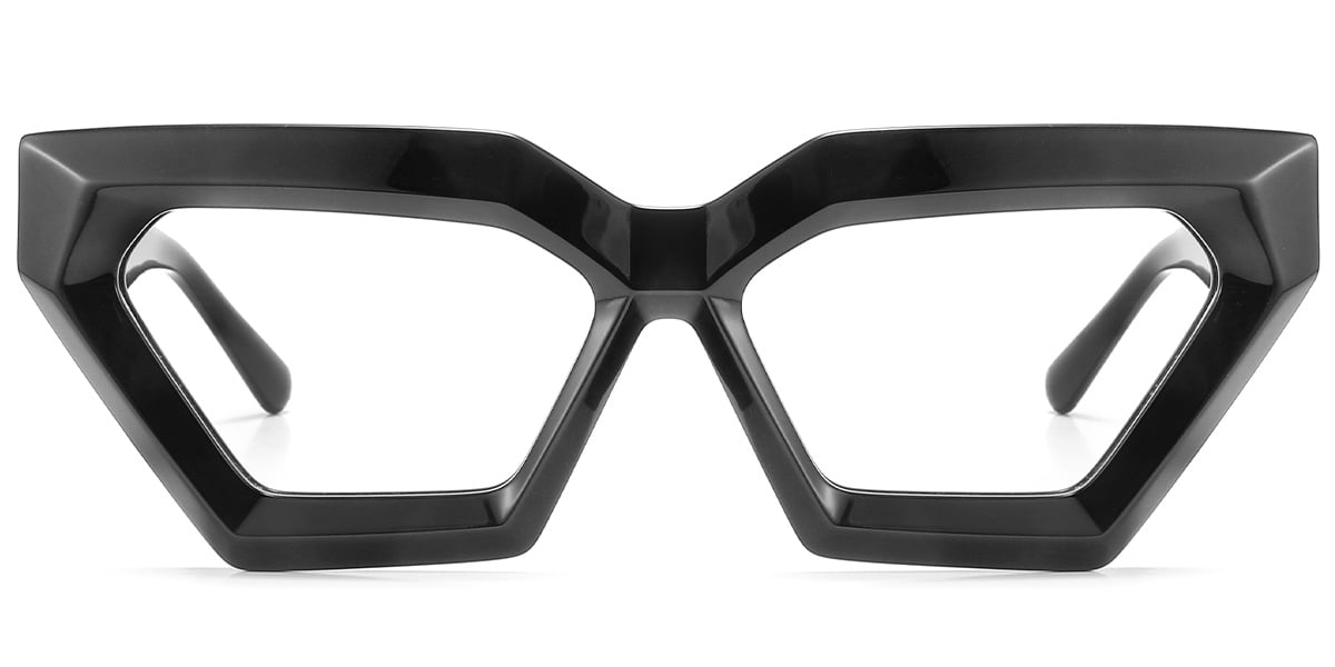 Acetate Geometric Reading Glasses bright_black