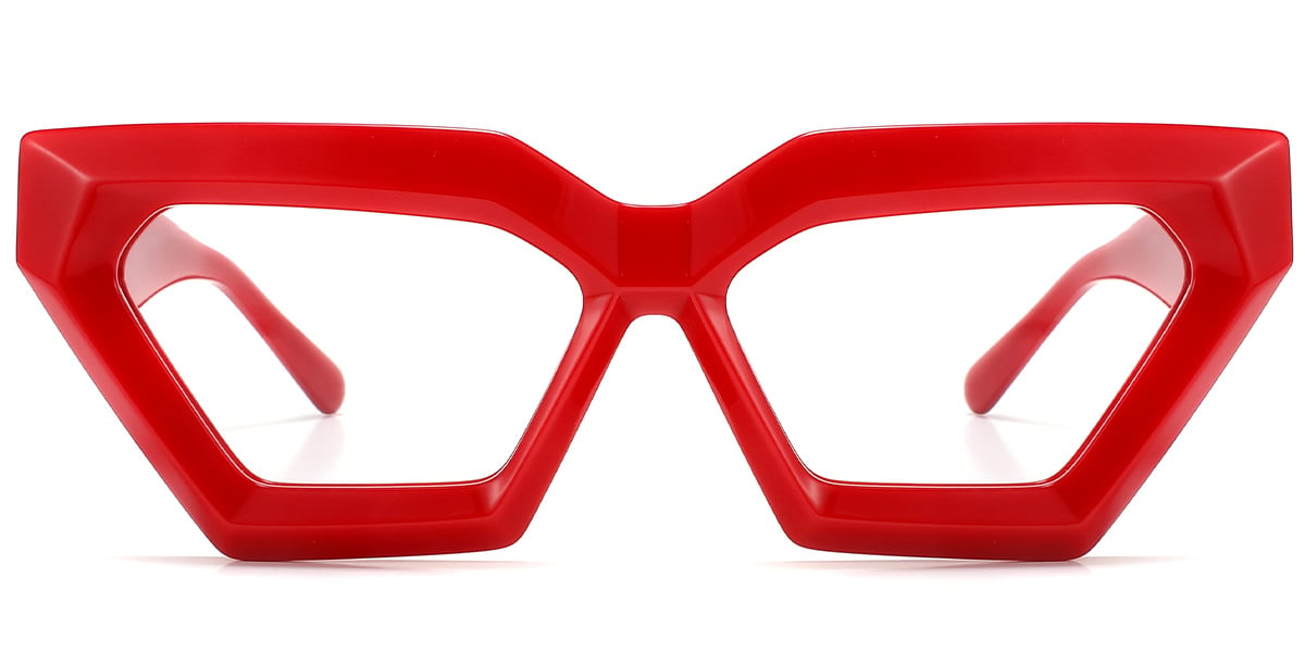 Acetate Geometric Reading Glasses red