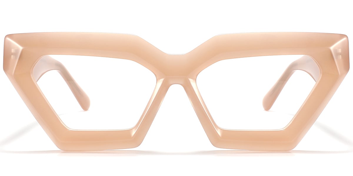 Acetate Geometric Reading Glasses light_brown