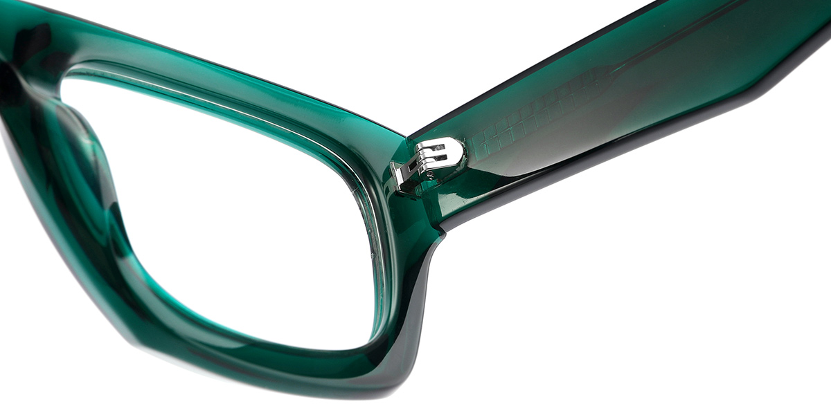 Acetate Square Reading Glasses translucent-green