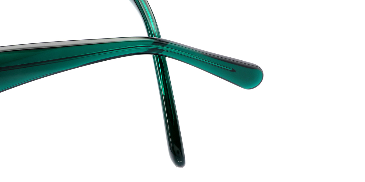 Acetate Square Reading Glasses translucent-green