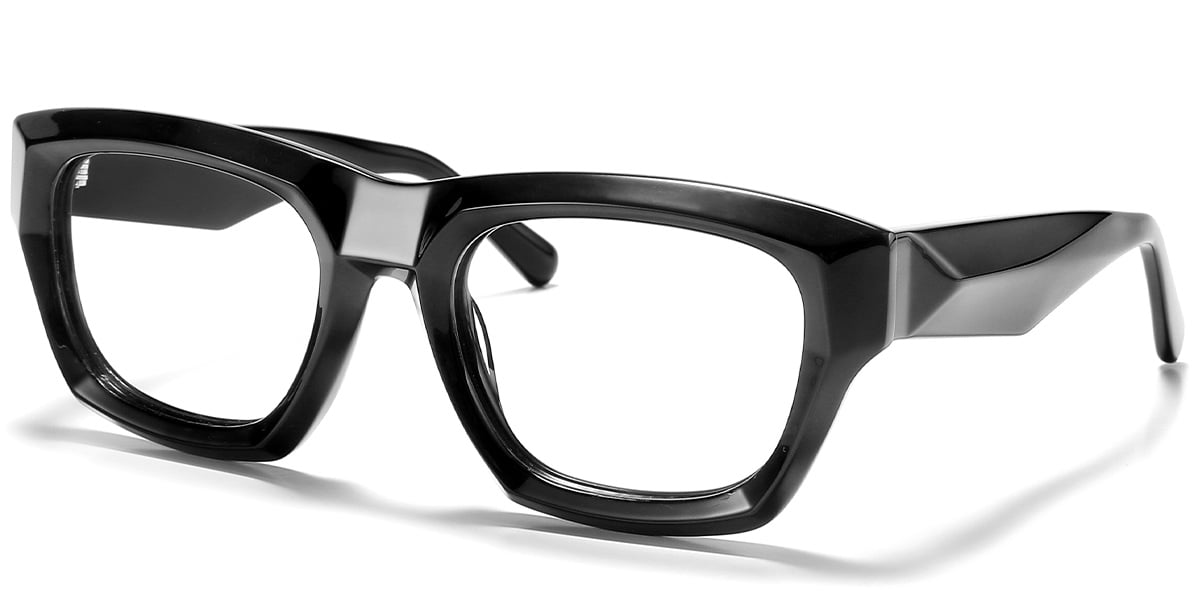 Acetate Square Reading Glasses bright_black