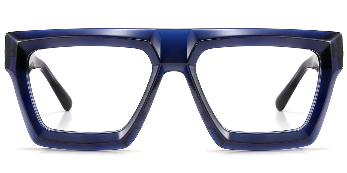 Acetate Square Reading Glasses blue