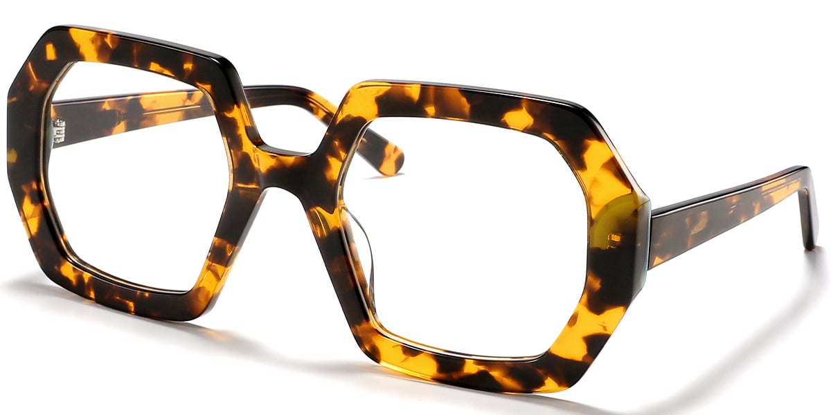 Acetate Geometric Reading Glasses tortoiseshell