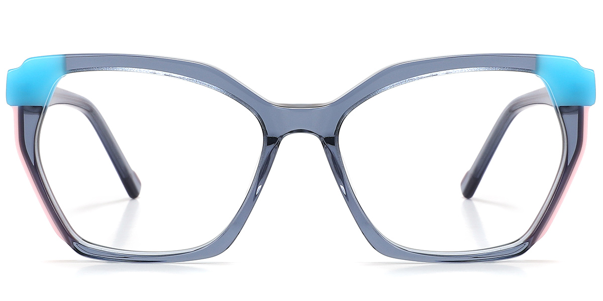 Acetate Geometric Reading Glasses pattern-grey