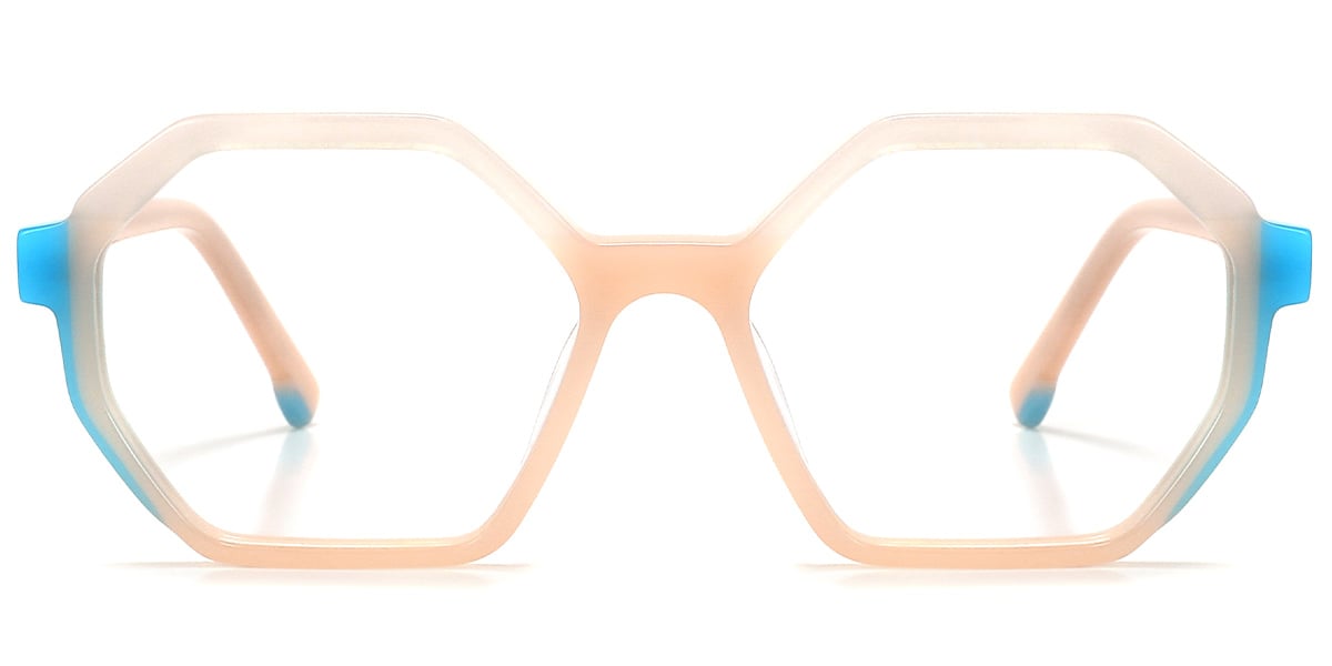 Acetate Geometric Reading Glasses pink