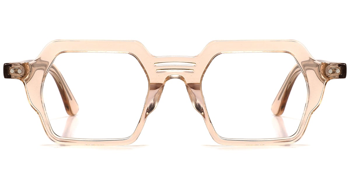 Acetate Square Reading Glasses translucent-light_brown