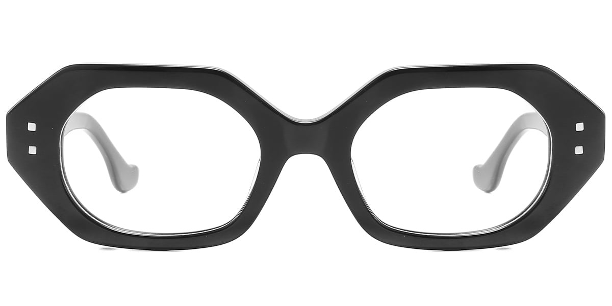 Acetate Geometric Reading Glasses black