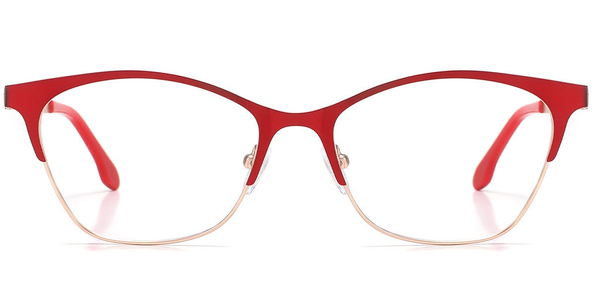 Oval Reading Glasses rose_gold-red