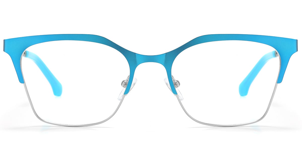 Square Reading Glasses silver-blue