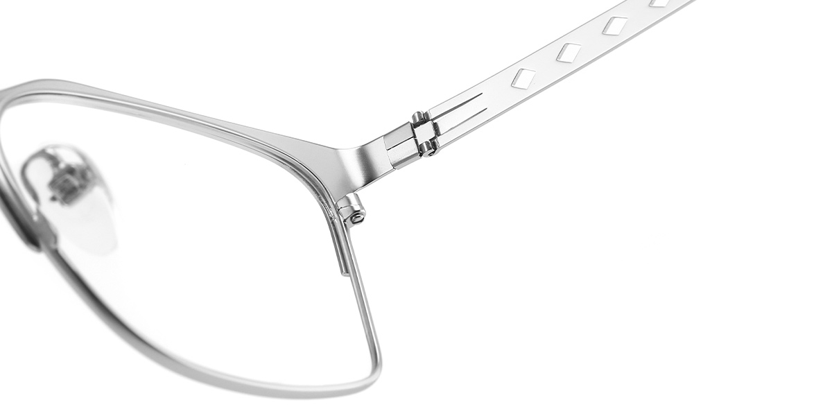 Square Reading Glasses silver-blue