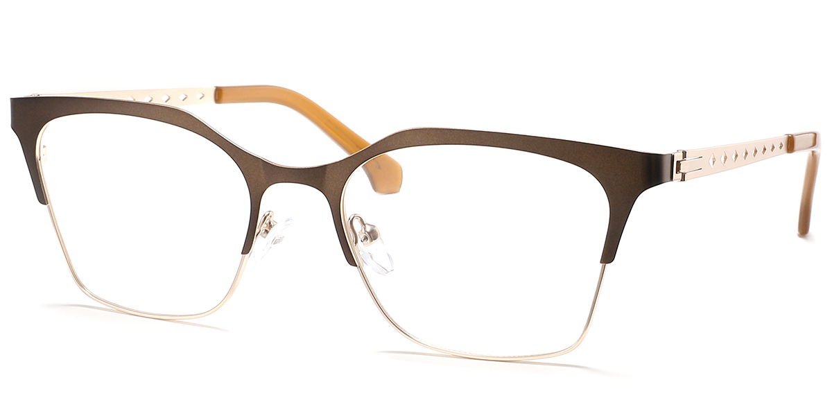 Square Reading Glasses rose_gold-brown