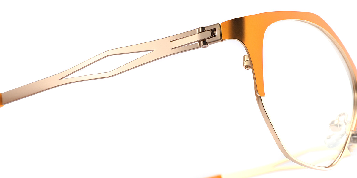 Geometric Reading Glasses rose_gold-orange