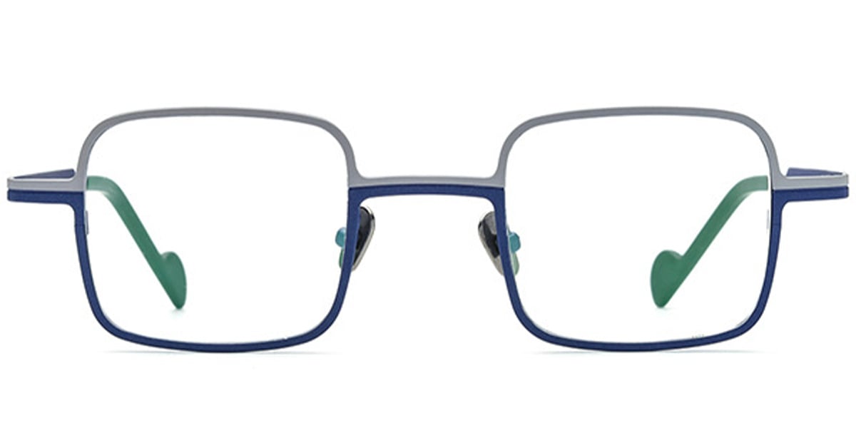 Titanium Square Reading Glasses pattern-grey