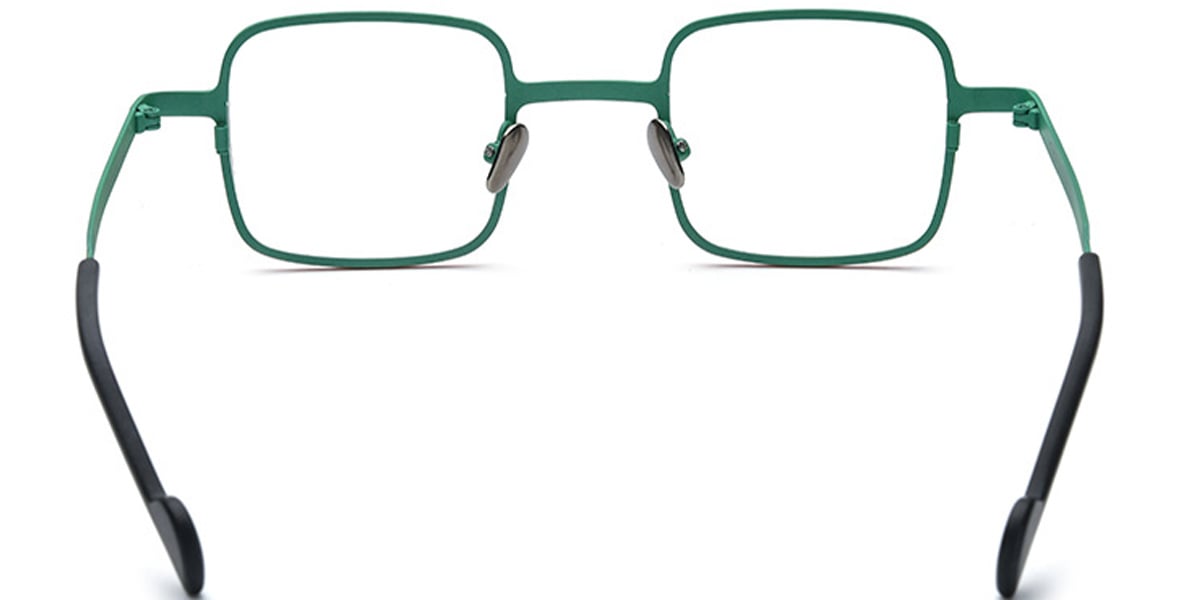 Titanium Square Reading Glasses pattern-green