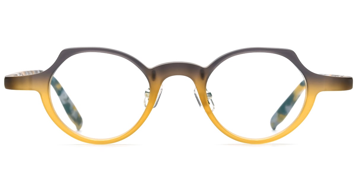 Acetate Oval Reading Glasses gradient_yellow