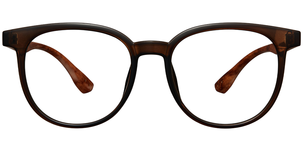 Square Reading Glasses translucent-brown