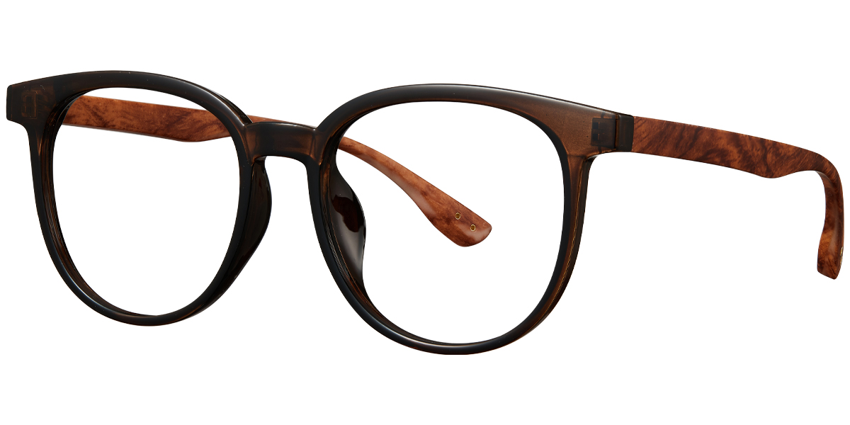 Square Reading Glasses translucent-brown