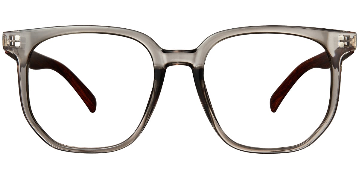 Square Reading Glasses translucent-grey