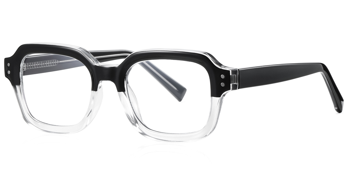 Square Reading Glasses pattern-black