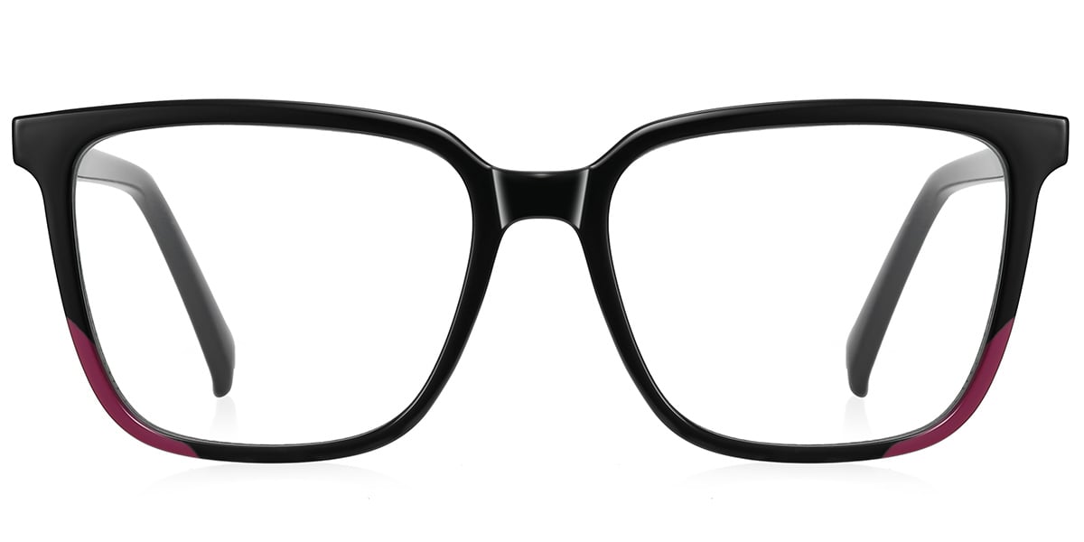 Square Reading Glasses pattern-black