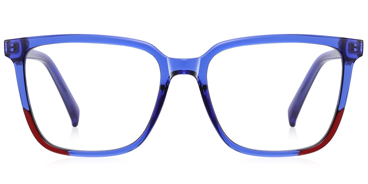 Square Reading Glasses pattern-blue