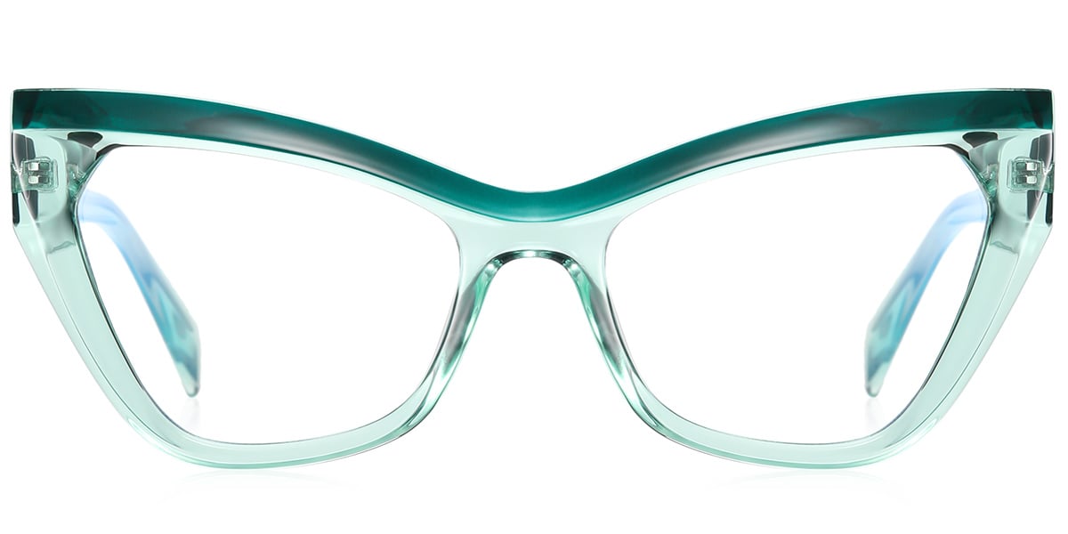 Cat Eye Reading Glasses pattern-green