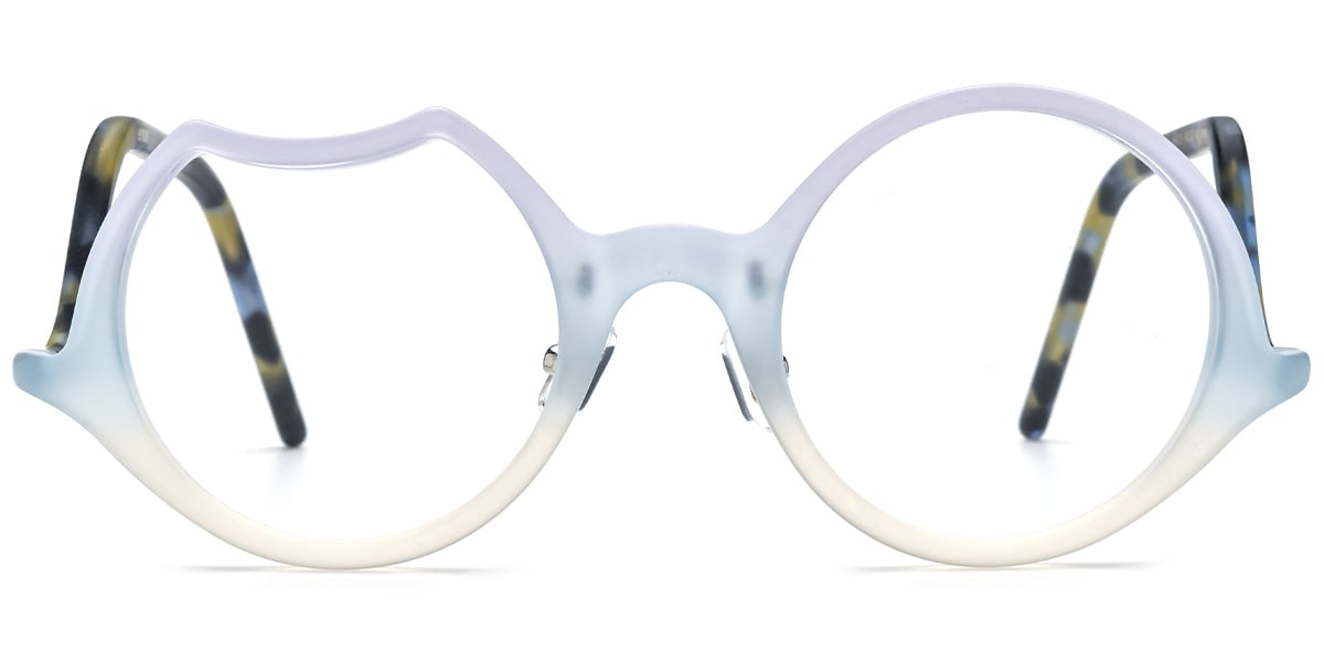 Acetate Round Geometric Reading Glasses gradient_purple