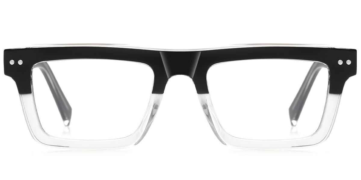 Rectangle Reading Glasses pattern-black