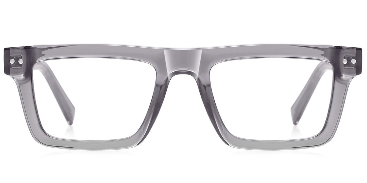 Rectangle Reading Glasses translucent-grey