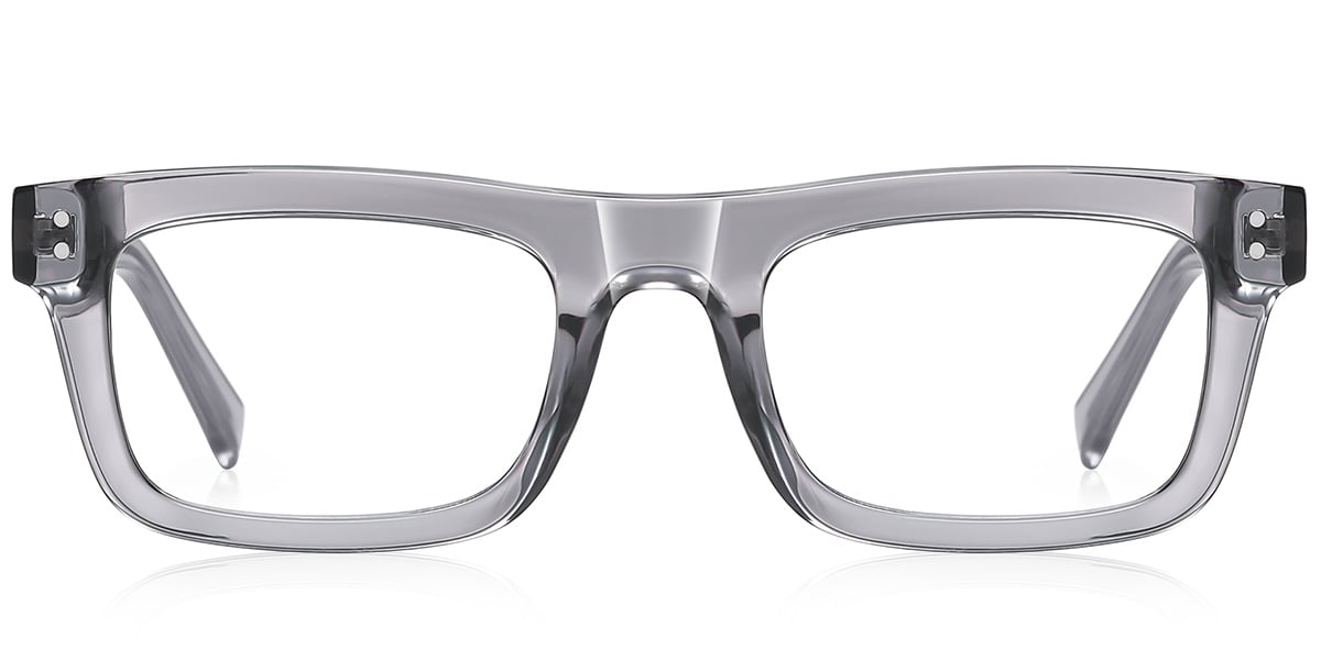 Rectangle Reading Glasses translucent-grey