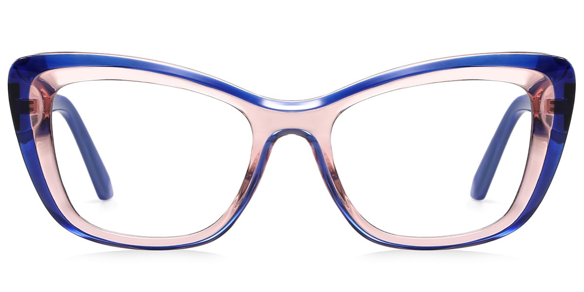 Square Reading Glasses translucent-pink