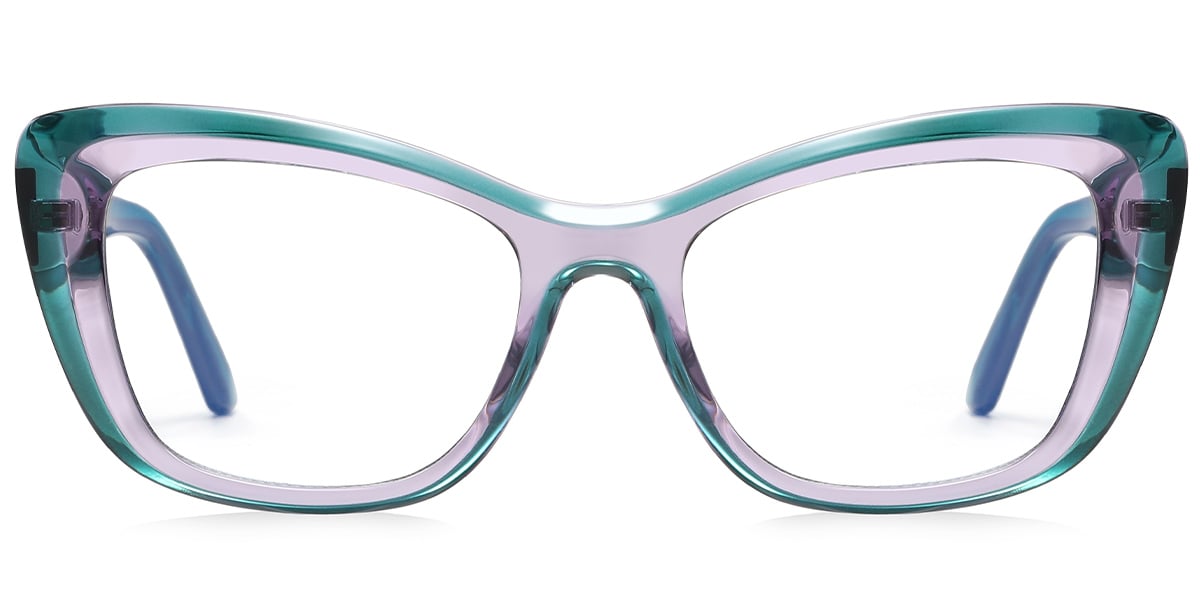 Square Reading Glasses translucent-green