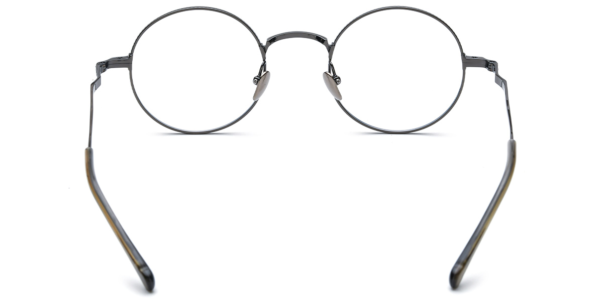 Titanium Round Reading Glasses grey