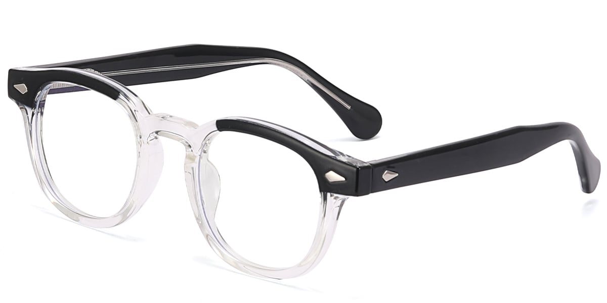 Square Reading Glasses pattern-black