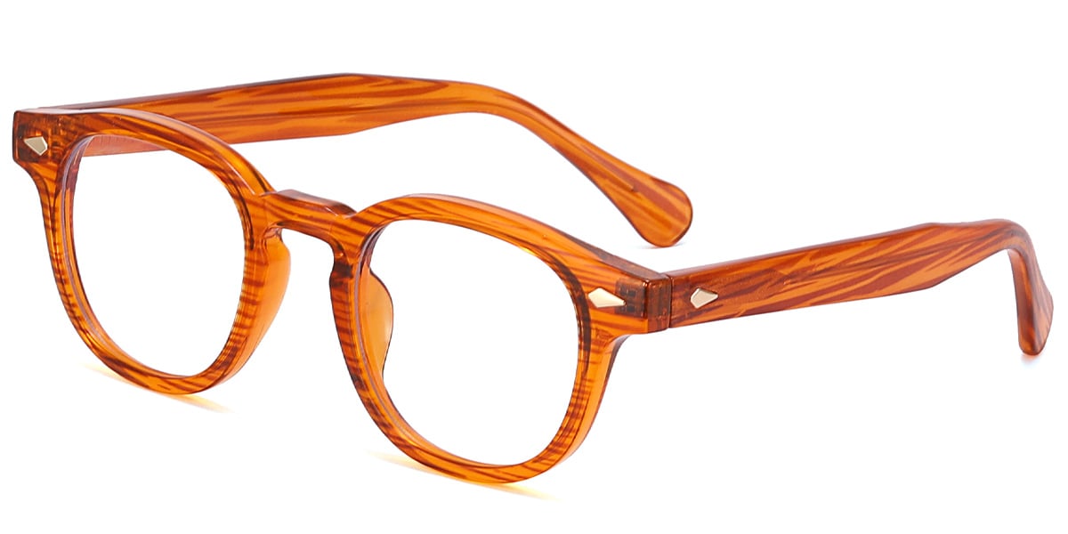 Square Reading Glasses pattern-orange