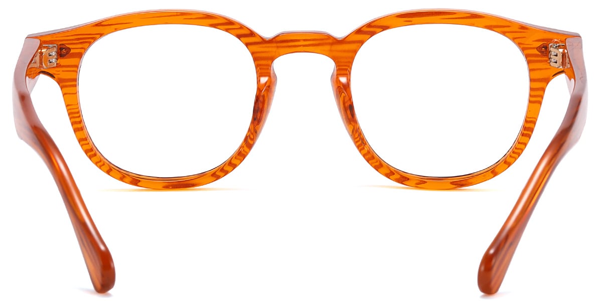 Square Reading Glasses pattern-orange