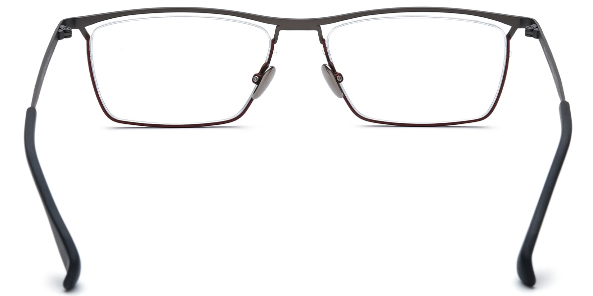 Titanium Rectangle Reading Glasses grey