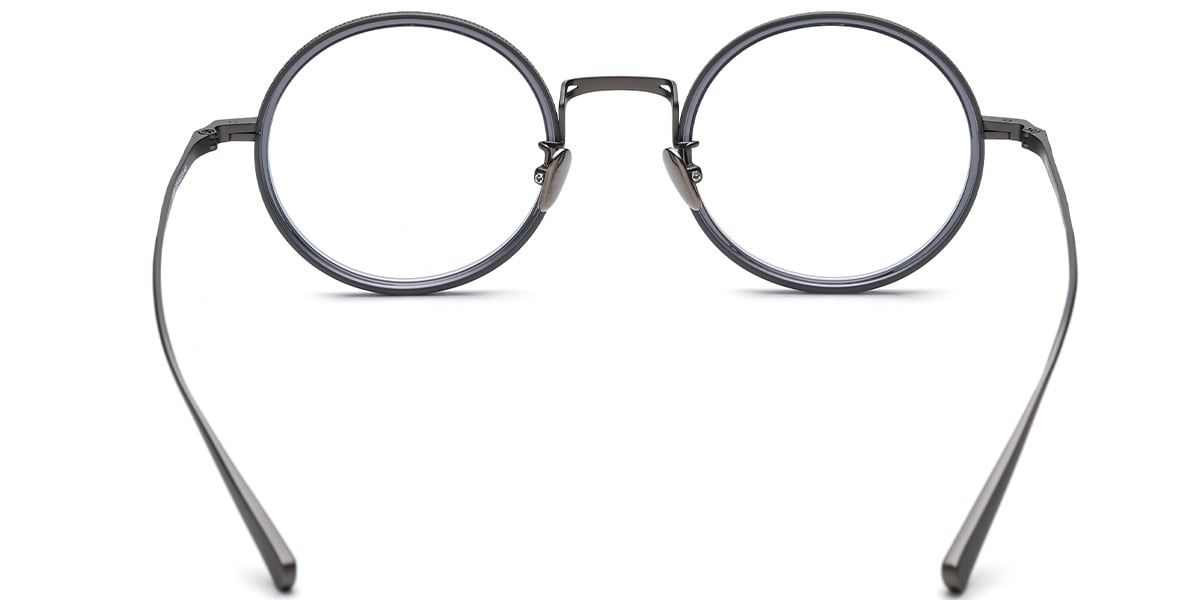 Titanium Round Reading Glasses grey