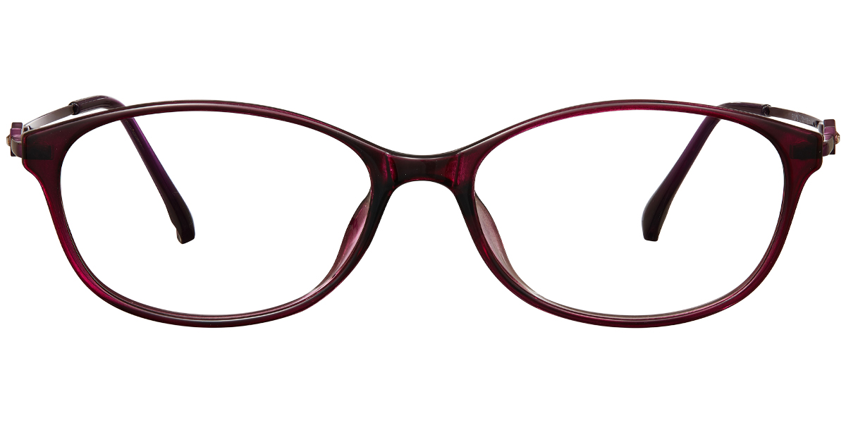 Oval Reading Glasses translucent-purple