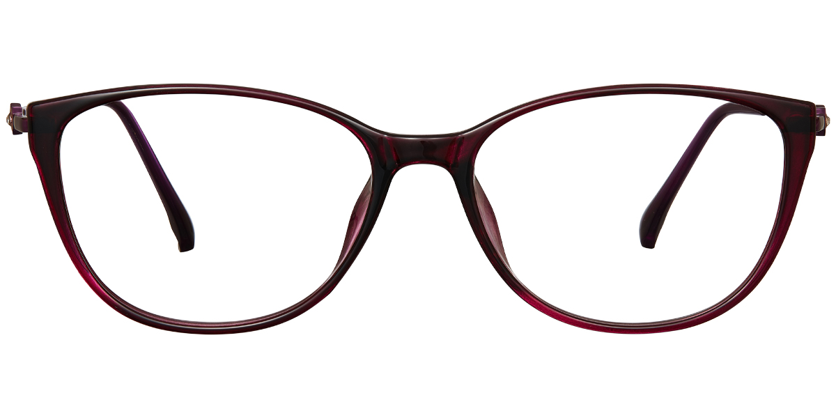 Square Reading Glasses translucent-purple