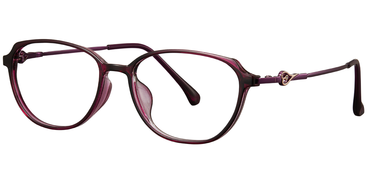 Rectangle Reading Glasses translucent-purple