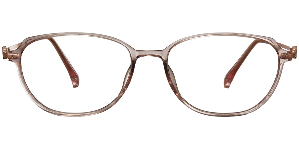 Oval Reading Glasses translucent-pink